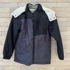 MPSリバーシブル中綿アウター　140cm ブラック&フリース