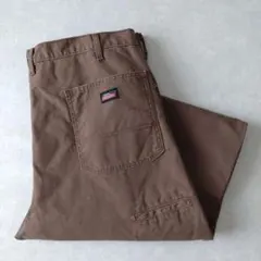 ■古着 ディッキーズ ダック地 ワークパンツ 焦茶 W40L30 WD2010のサムネイル