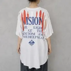 2281◆etsinta エシンタ シュレッダーバックプリントTEE