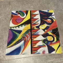 岡本太郎　カラフル抽象アートデザイン スカーフ