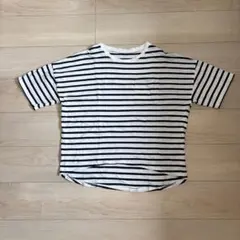 ボーダーコクーンTシャツ ポケット付き Fサイズのサムネイル