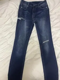 ダークブルー スキニーデニム