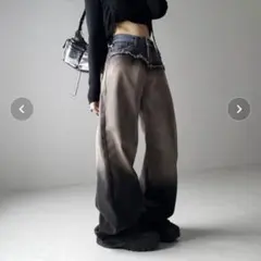 me+em selectダメージドッキンググラデーションヴィンテージ　サイズS