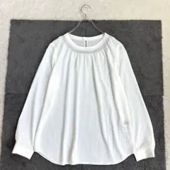 ロートレアモン【40】白系 長袖ブラウス 黒ステッチ ゆったり きれいめ 春夏のサムネイル