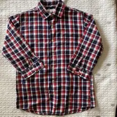 GLOBAL WORK チェック柄 七分袖シャツ Mサイズ