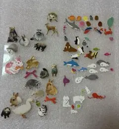 平成レトロ　動物ステッカー　2シート　ヴィンテージ