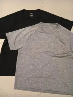 【最終価格】ユニクロ ドライEXクルーネックT ブラック　杢グレー 2枚 4XL