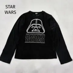 スターウォーズ ダースベイダー 長袖Tシャツ ロンT 黒 プリント 130 綿のサムネイル
