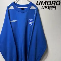 【US規格】希少 UMBRO 刺繍ロゴ IFK スウェット ブルー 青 XL