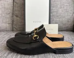 【美品】GUCCI グッチ ホースビット レザー スリッポン サンダル