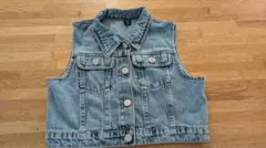 SHEIN 10Yキッズ デニムベスト ライトブルー　HIPHOP衣装に