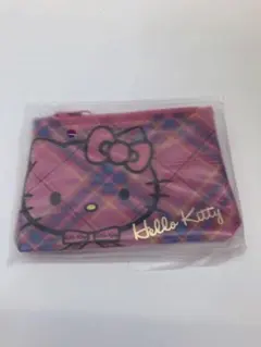 ハローキティ 50周年 シークレット　ミニポーチ　ドレスタータン　チェック
