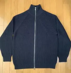 バトナー　シグネチャー　ドライバーズニット　メンズ　セーター　ジップアップ　紺 ドライバーズニット ジップアップ | BATONER/バトナー | 三越伊勢丹