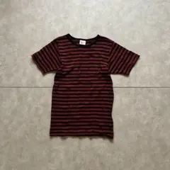 grunge boarder polo shirt y2k black redのサムネイル