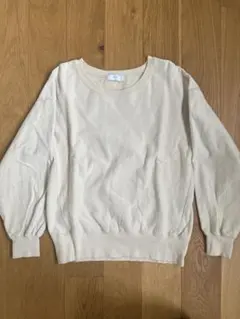 【スローブイエナ】　ラグランスウェットトレーナー　ベージュ　裏毛