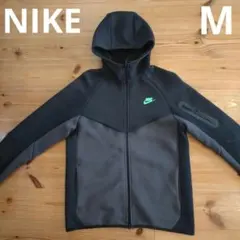 ナイキ NIKE テックフリース パーカー ウィンドランナー 黒×グレー（M）