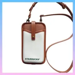 スターバックス スマホショルダー パスケース ブラウン