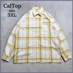 美品✨ CalTop カルトップ チェック シャツ 3XL ビッグサイズ 長袖