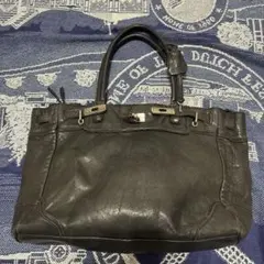 JESS セレクトショップ レザー トートバッグ ブラック - メルカリ