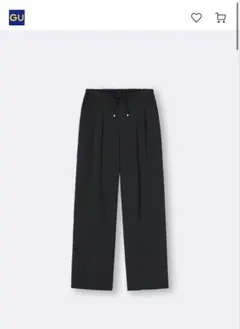 GU ブラック ワイドパンツ XL