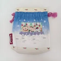 【な220】東京ディズニーシー巾着VeryMerrySnowtimeのサムネイル
