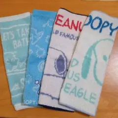 スヌーピー タオルハンカチ 4枚セット