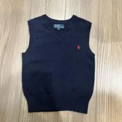Polo by Ralph Lauren ネイビー Vネックベスト 110