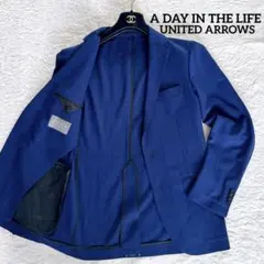 美品✨【A DAY IN THE LIFE】ジャケットネイビーウィンドーペンM