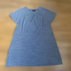 COMME CA ISM グレー 半袖チュニック Fサイズ