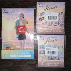 にじさんじ　緋八マナ　アクリルスタンド　缶バッチ&ステッカー　クリアカード