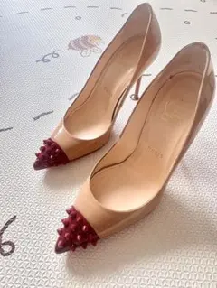 Christian Louboutin パンプス ハート ベージュ 36 - メルカリ