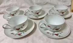 有田焼 カップ・ソーサー 5個セット 木箱付き