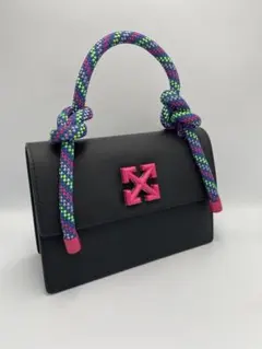 オフホワイト ジットニー 2WAY バッグ 黒 レザー ショルダー - メルカリ