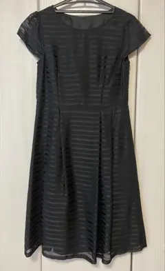 ブラック フォーマル ワンピース 9AR 入学式 卒業式 結婚式 セレモニー