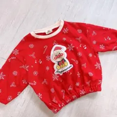 USED♡アンパンマン　クリスマス　トレーナー　80cm