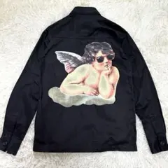 美品 JOYRICH バックプリント 天使 ジャケット M ブラック ストリートのサムネイル