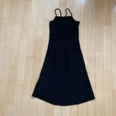 GRLブラック キャミソール ロングワンピース