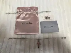 [美品] クリスチャンディオール 十字架　ブレスレット シルバー ロゴ