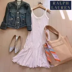 Ralph Lauren着心地❤︎可愛い❤︎コットンワンピース❤︎リゾート❤︎ピンク