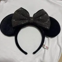 ミニーマウス 耳型カチューシャ 黒