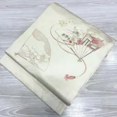 O-434 名古屋帯 名古屋仕立て 刺繍 九寸 正絹 着物