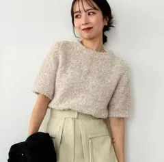 CAPRICIEUX LEMAGE リボンヤーンハーフスリーブプルオーバー - メルカリ