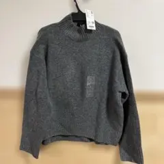 UNIQLO スフレヤーンモックネックセーター S グレー
