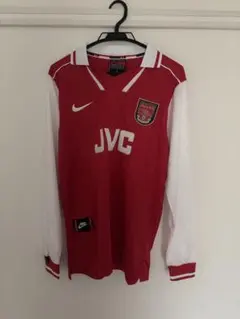 【祝優勝】 96-98ナイキ イギリス製アーセナル ユニフォーム　パッチ付 祝優勝】 96-98ナイキ イギリス製アーセナル ユニフォーム パッチ付