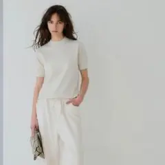 コカ　coca サマーニットトップス レディース ベージュ　L No.55