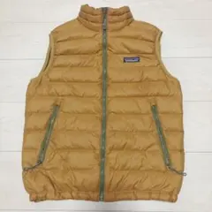 【美品】パタゴニア ダウンセーター ベスト メンズXS オレンジ✕緑のサムネイル