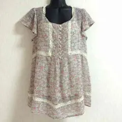 ☆新品☆INDEXソリティア☆花柄シフォンブラウス☆のサムネイル