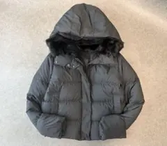 URBAN RESEARCH ラビットファー フード ショートダウンコート 黒