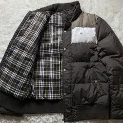 バーバリーブラックべーベル ダウンジャケット ノバチェック ホースロゴ刺繍 L