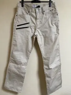 【美品】OAKLEY メンズゴルフウェア ベージュパンツ サイズ34